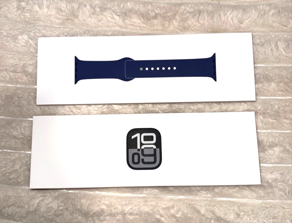 Apple Watch Series 10 GPS 46mm – Denim Sport Band M/L – NEW OPEN BOX