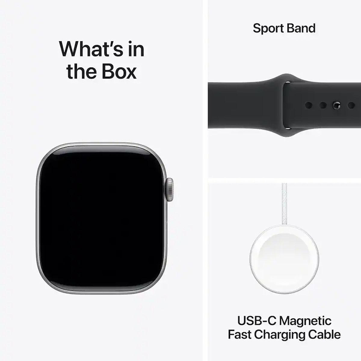 Apple Watch Series 11 46mm GPS Space Gray Case w Black Sport Band MEV44LW/A 2025