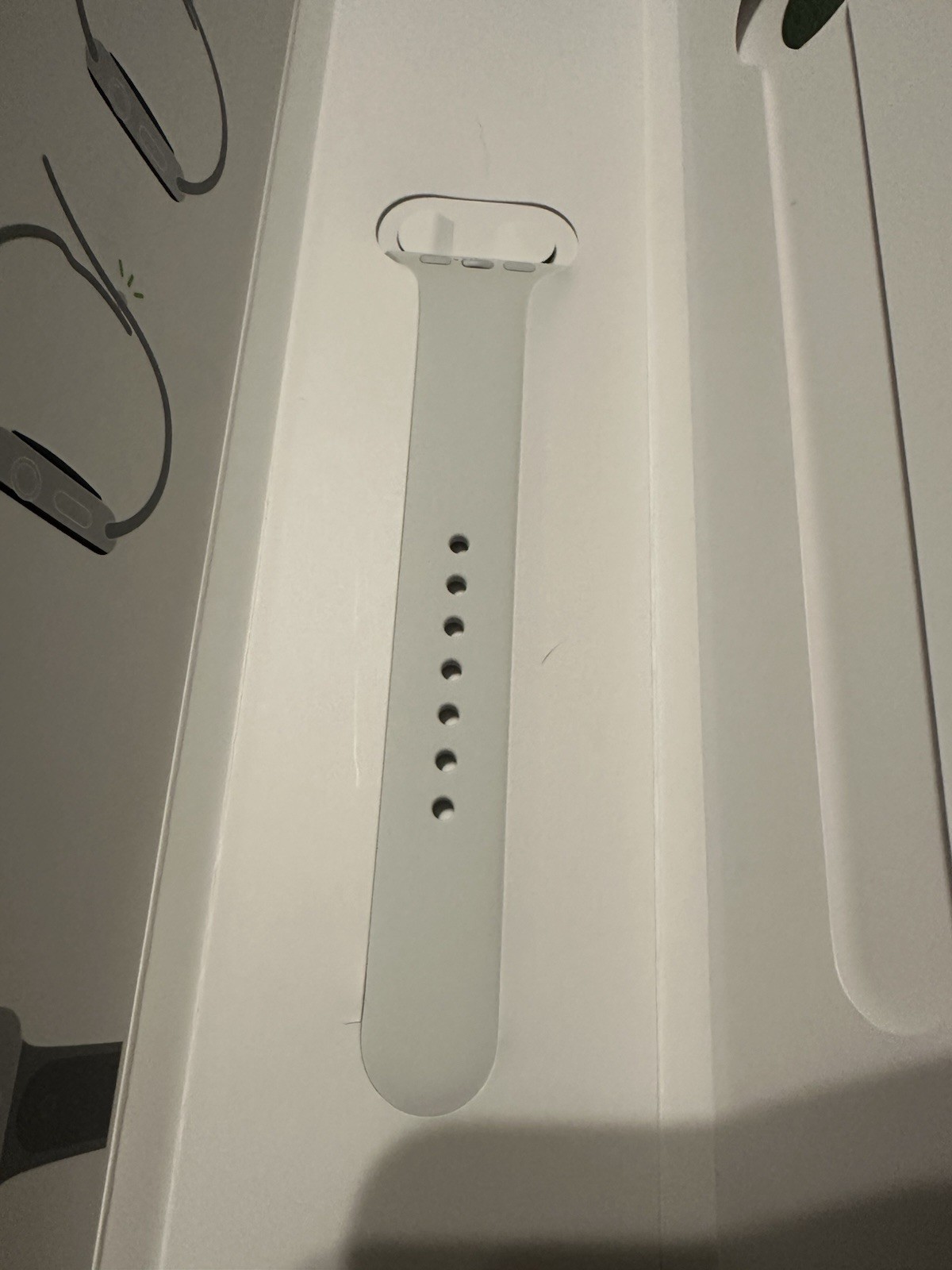Apple Watch Series 3 Box & White Sport Band ONLY 38mm Silver Aluminum No Watch