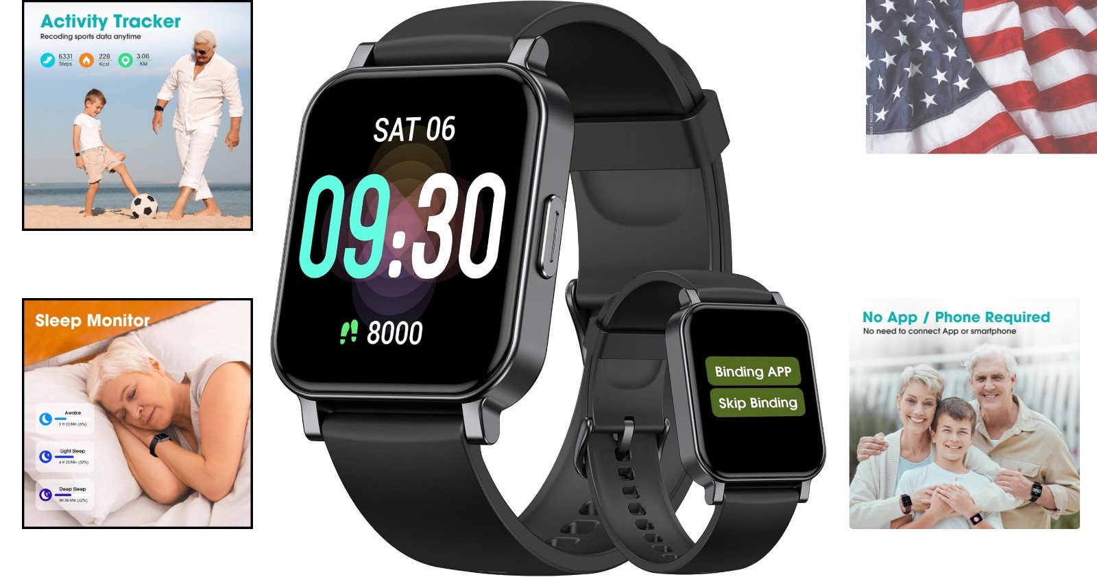 Pedometer Watch Senior Friendly No App/Phone Required, Waterproof Fitness Tra…