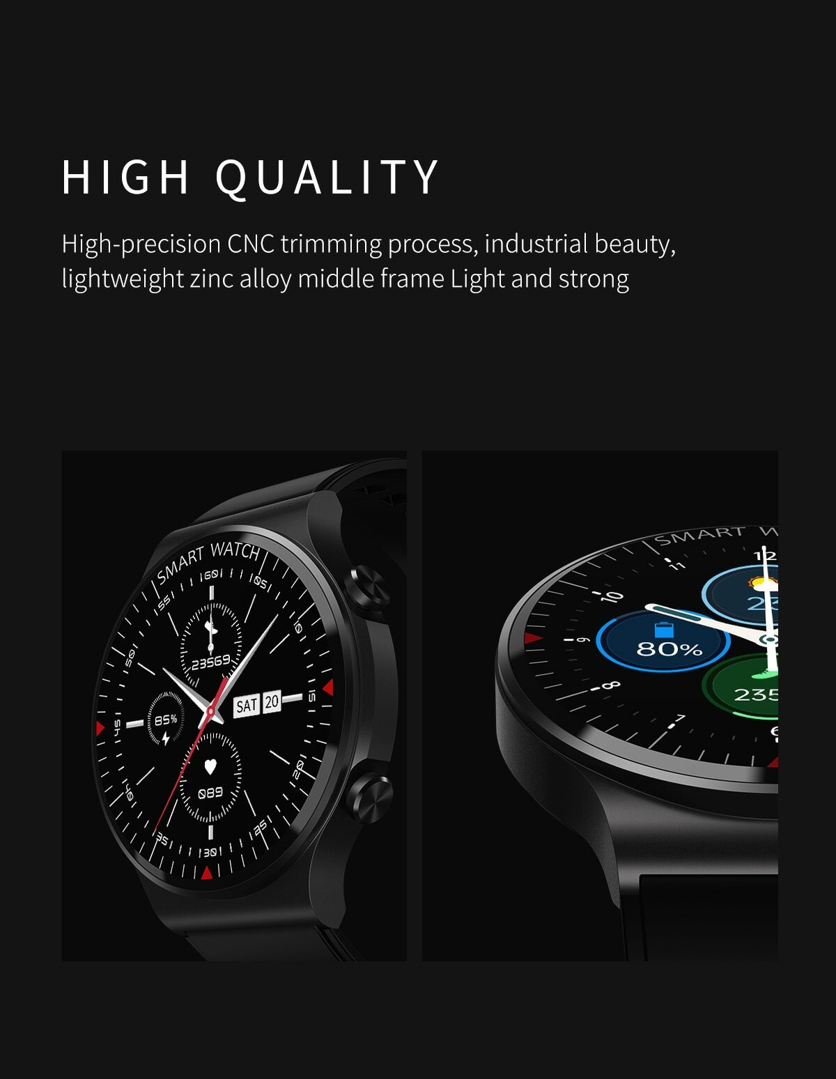 Mens Sports Smart Watch IP67 Waterproof Watch for Android & IOS