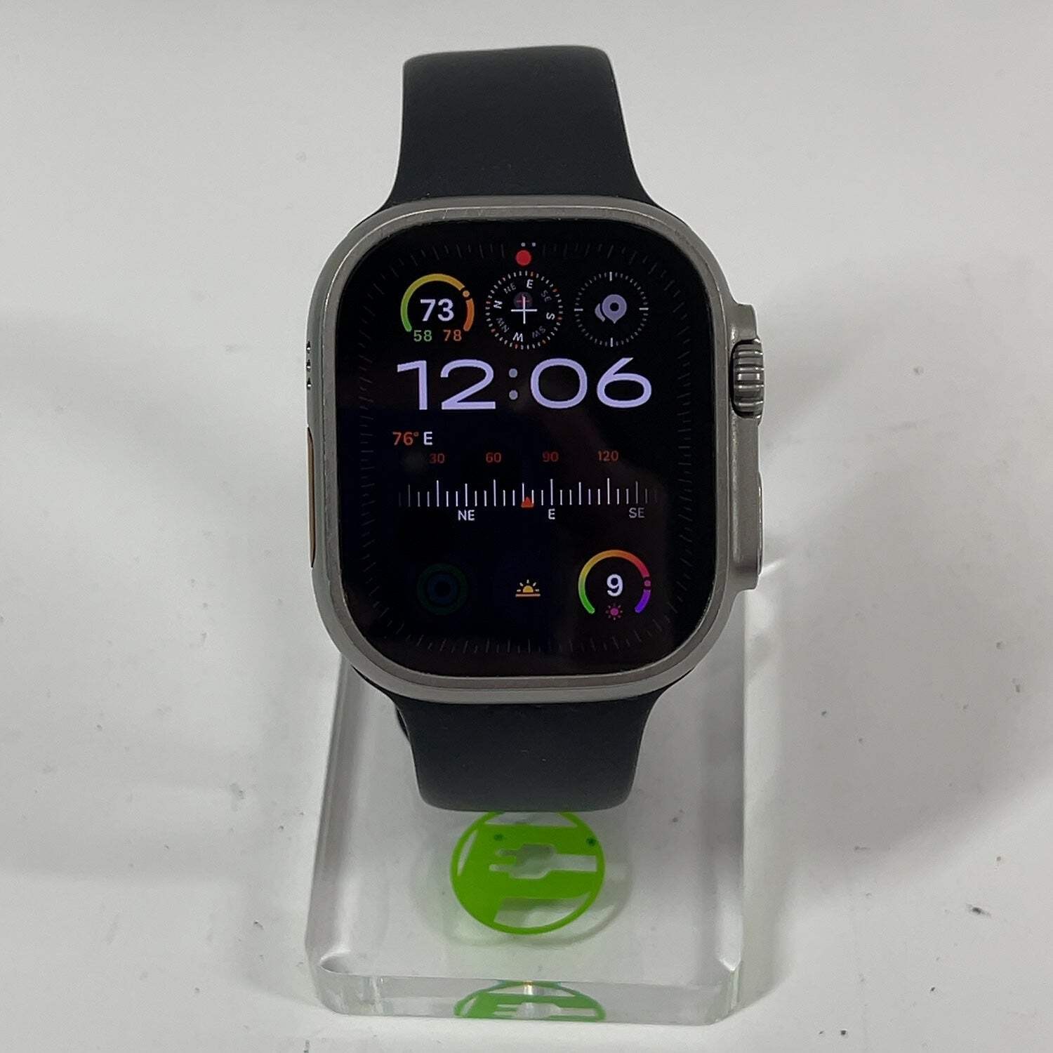 GPS Only Apple Watch Ultra 49MM Natural Titanium Black Sport Band MQET3LL/A