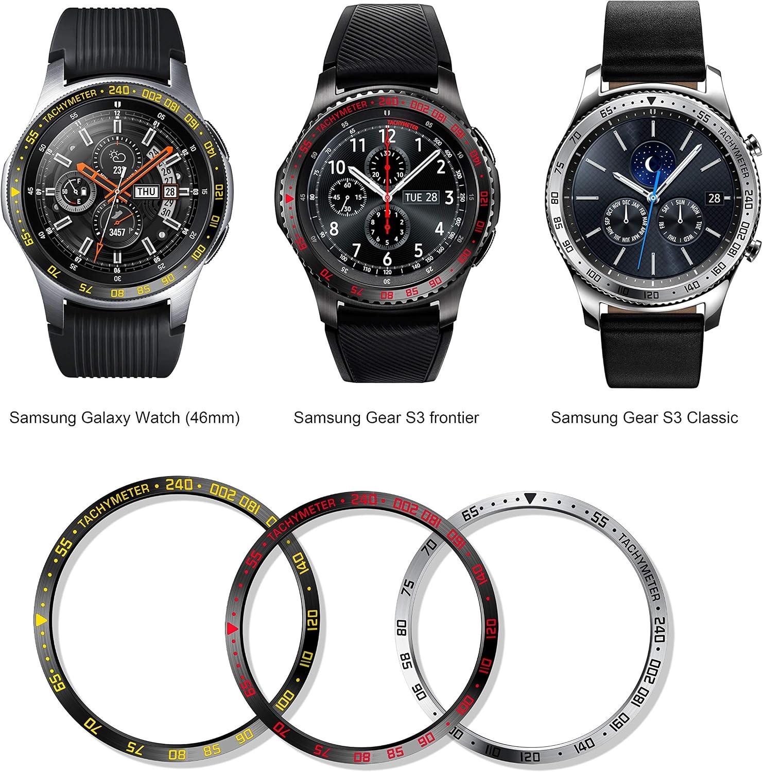 Case For Samsung Galaxy Watch 46mm / Gear S3 Frontier Classic – Stainless Steel