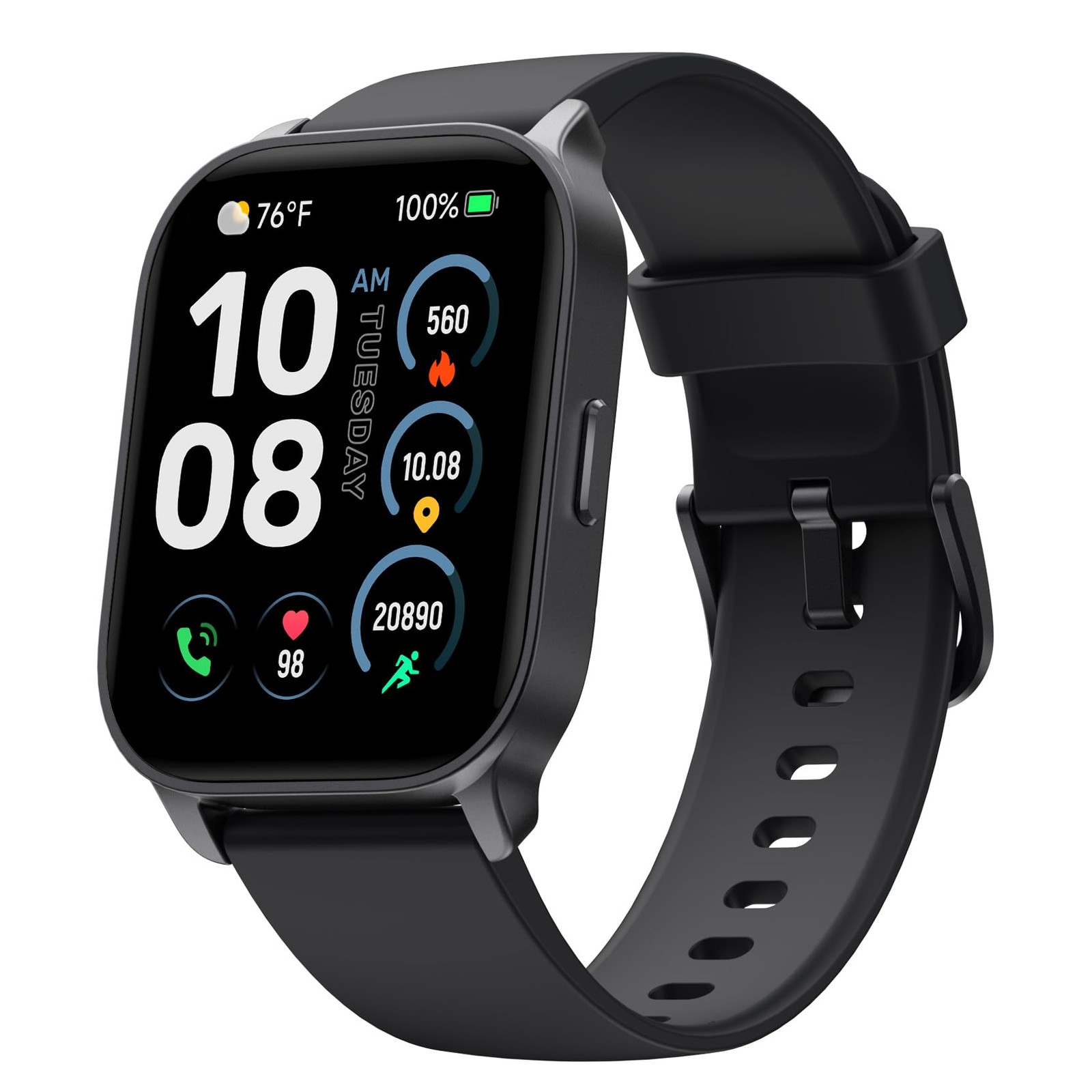 TOOBUR Smart Watch for Men Women, Android iOS Phone, IP68 Waterproof, 100 Sports