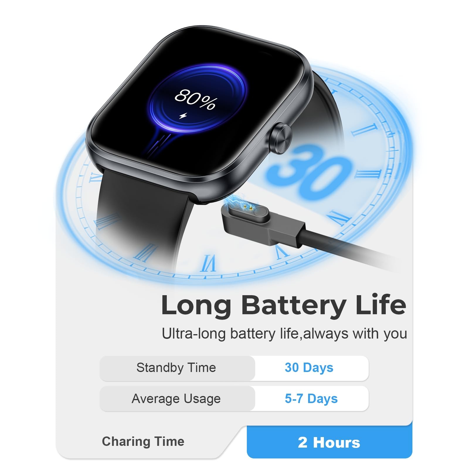 for Men , 1.83″ HD Touchscreen Fitness with Bluetooth &Message Notifications,…