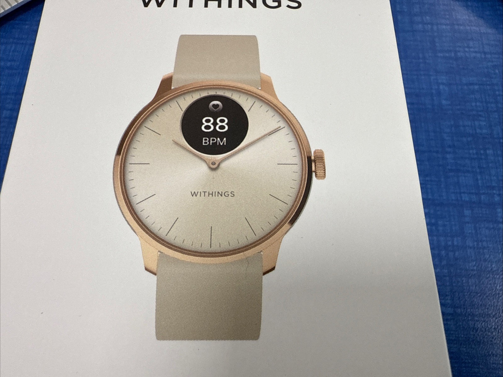 Withings ScanWatch Light – Sleep Monitor Smart Watch – Rose Gold Beige – 37mm