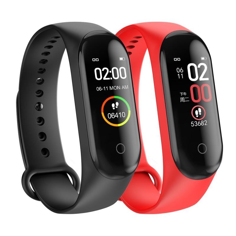 M4 Smart Watch Band Blood Pressure Bracelet Wristband Fitness Tracker Heart Rate