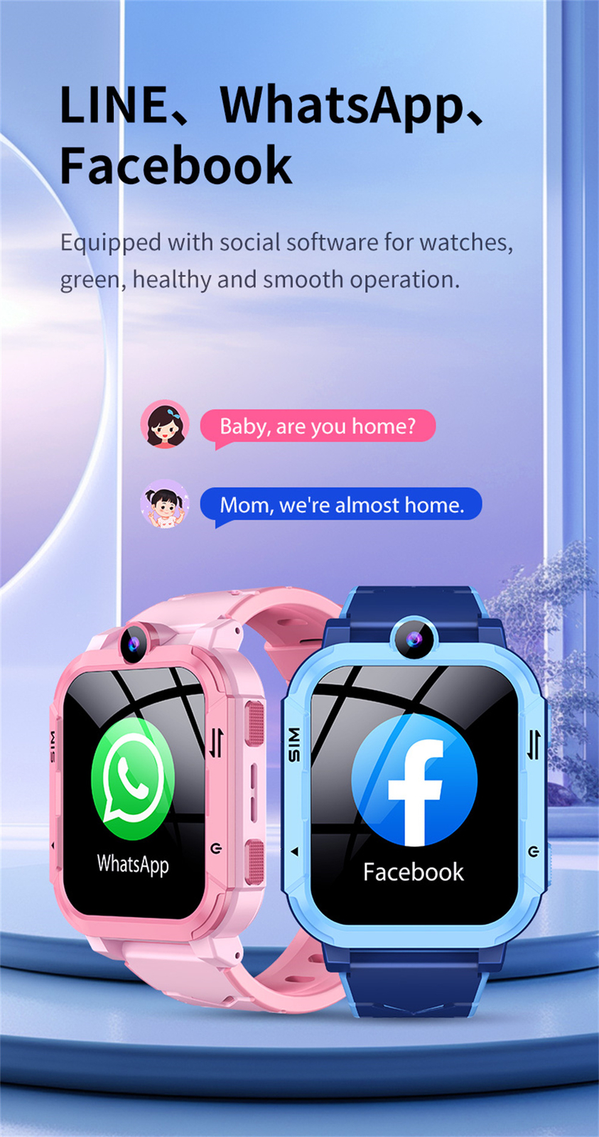Children Smart Watch 4G Video Call GPS Smartwatch Touch Screen Sport Wristwatch