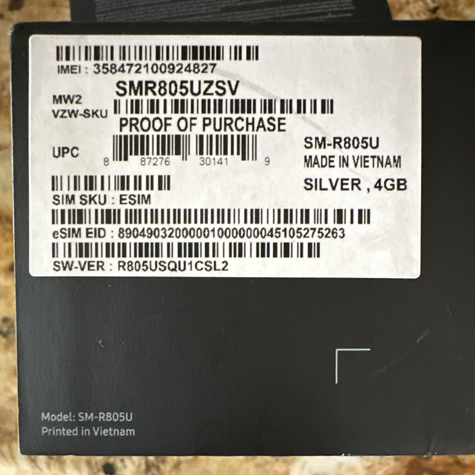 Samsung Galaxy Watch 46mm Silver Stainless Steel Verizon LTE GPS 4GB