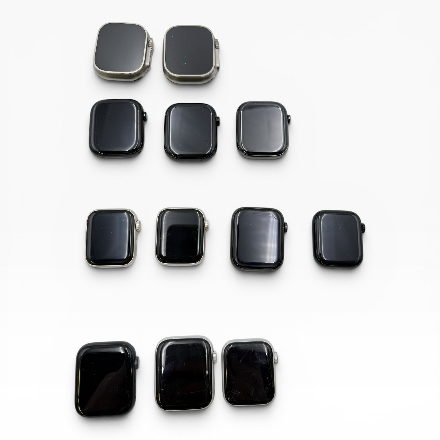 Lot of 12 Locked/Damaged Apple Watch Mixed Lot- For Parts – As Is