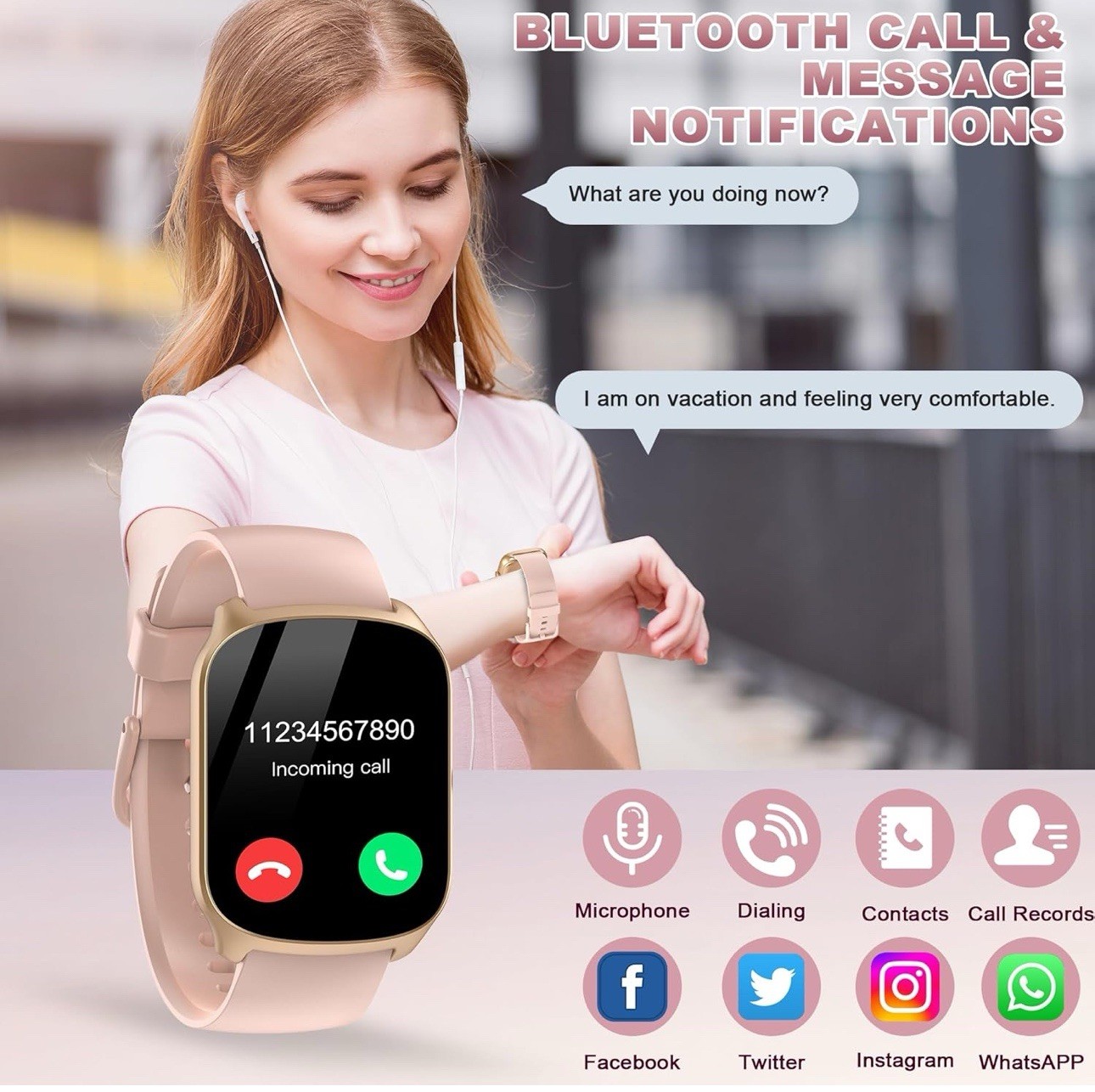 Stecei Smart Watch, Curved Screen, Fitness Tracker, Waterproof – NEW