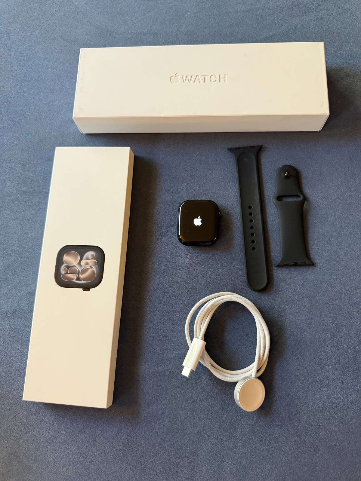 Apple Watch Series 11 (GPS) 46mm Jet Black Aluminum Case with Black Sport Band –