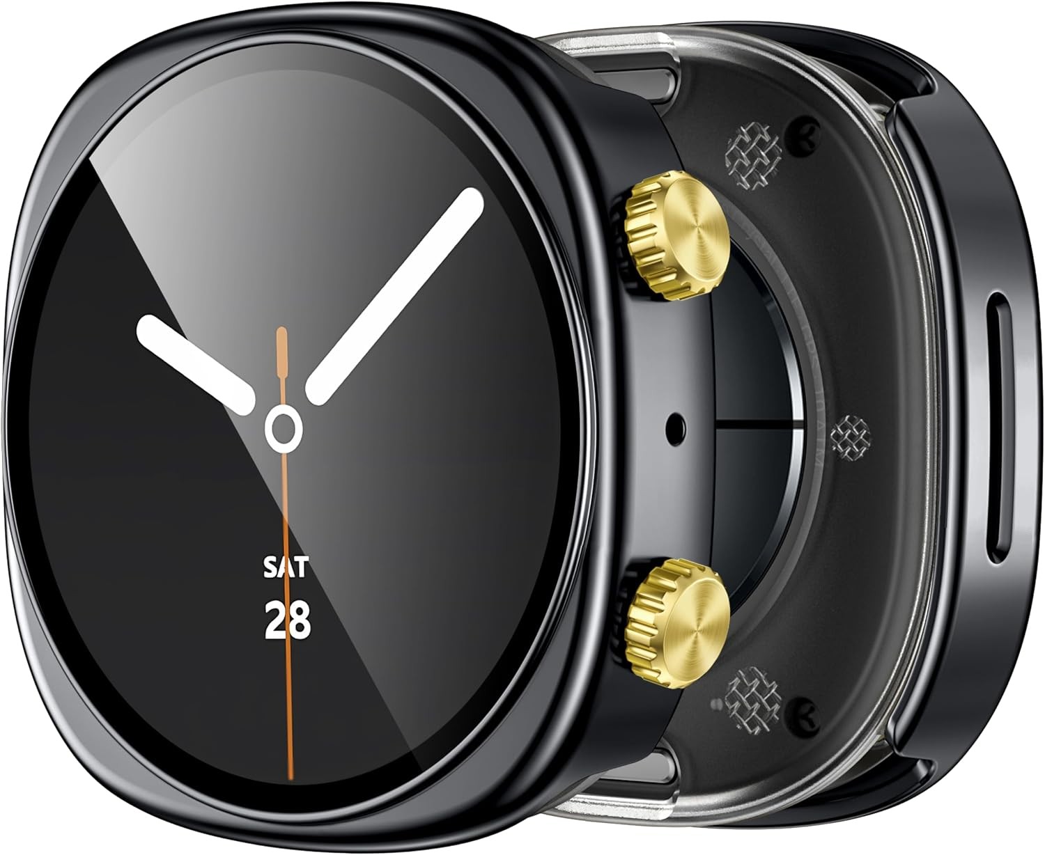 44mm Metal Case with Screen Protector for Samsung Galaxy Watch 8 – 2 in 1 Bumper