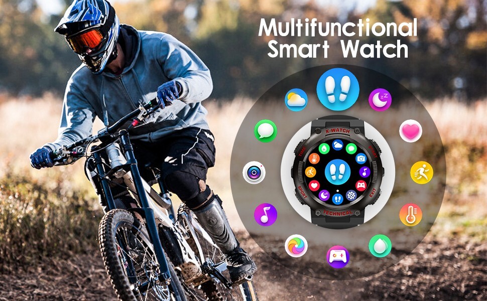Kingstar Smart Watches for Men – 1.32″ Full Touch Smart Watch for Android iPhone