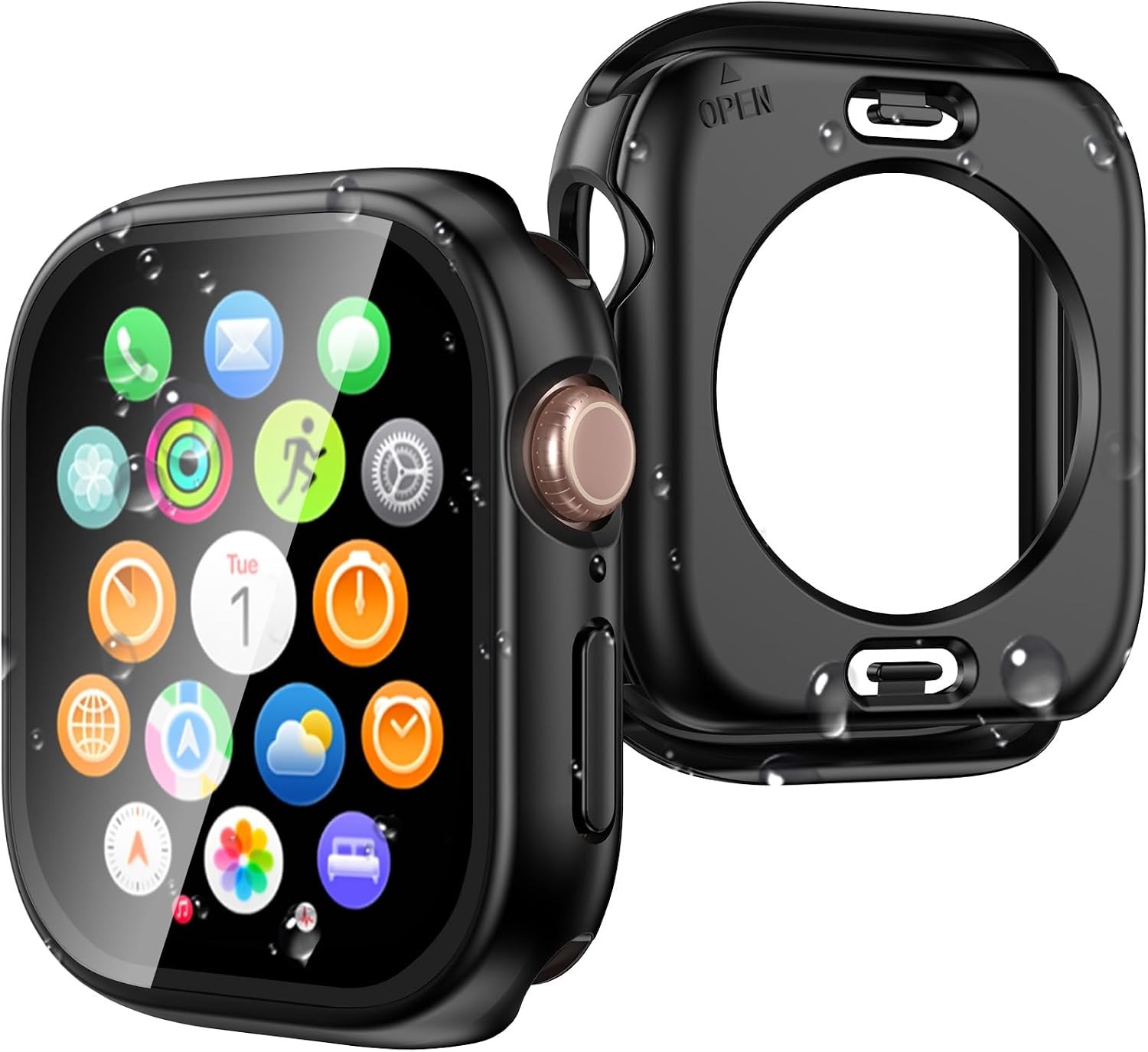 3 in 1 Waterproof Case for Apple Watch 40mm Series 4/5/6/SE 360° Protection