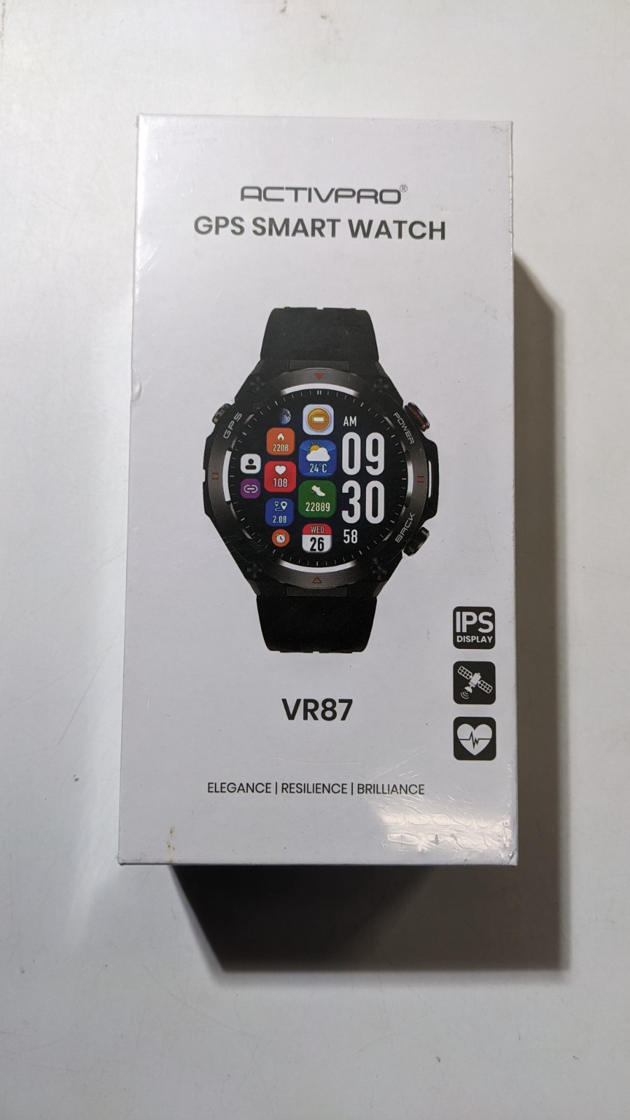 Activpro GPS Smart Watch VR87 with 1.45” HD Display, Black