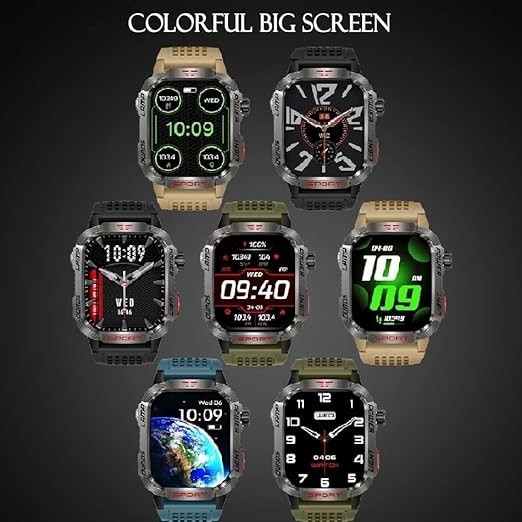 New! Military Smart Watch: 4″ Touch Screen-GPS-Light-Compass-Sports