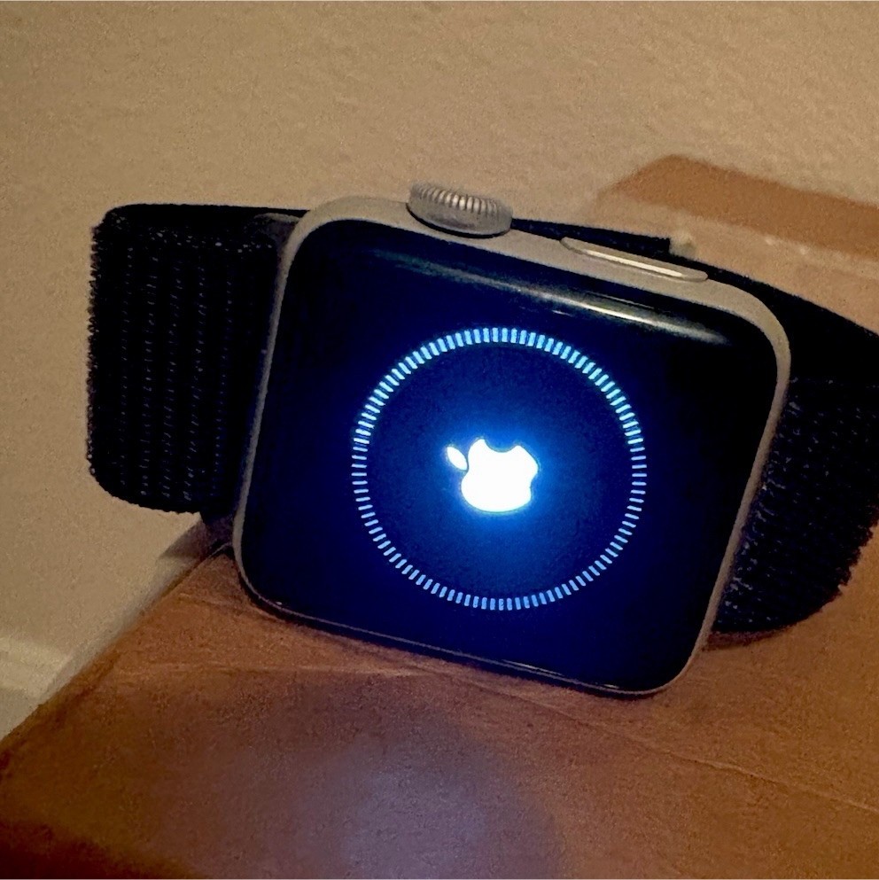 Apple Watch Series 3 38mm Silver Aluminum GPS Smartwatch Black Nylon Band