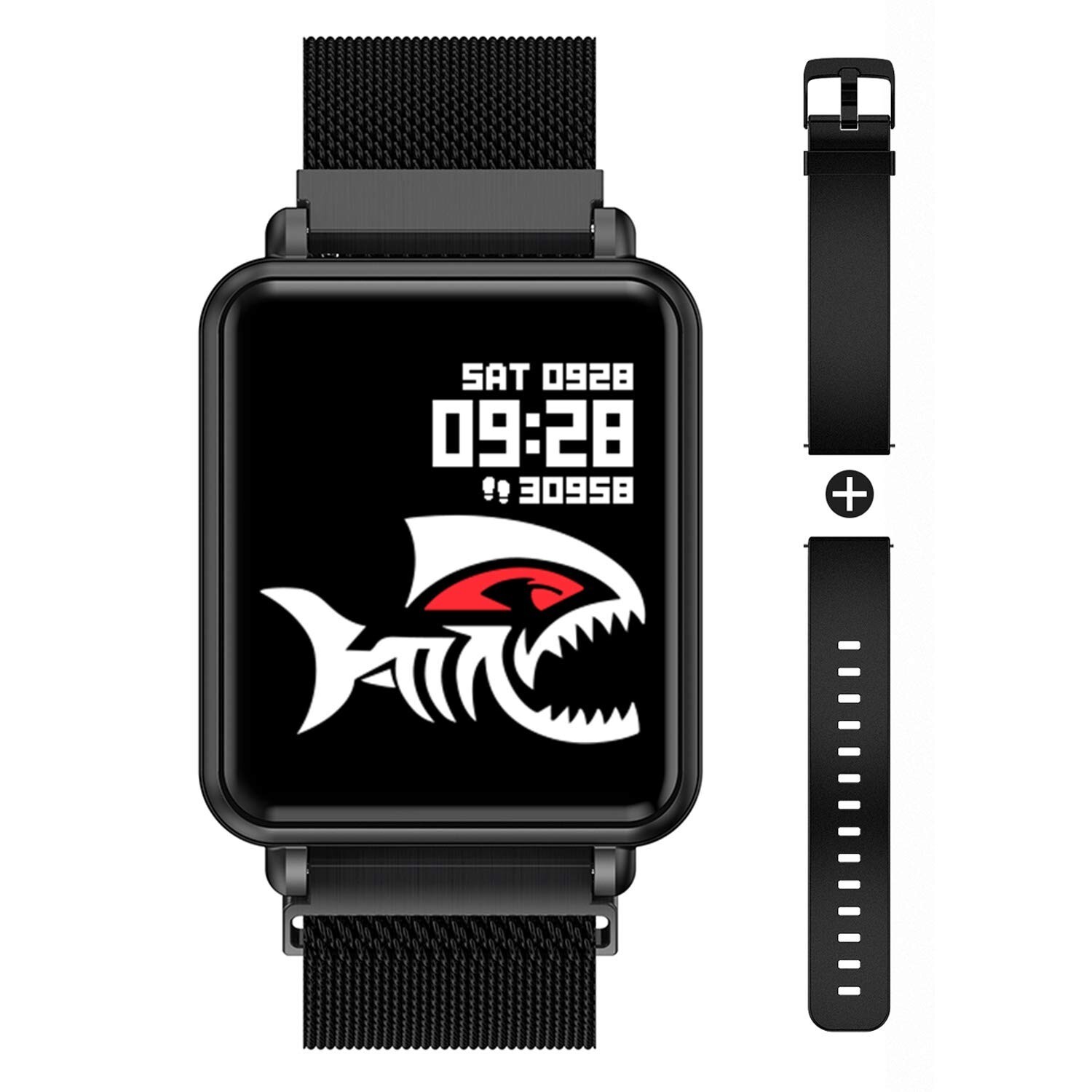Colmi SN60 Plus Smart Watch Blood Pressure Heart Rate IP68 Waterproof (Black)