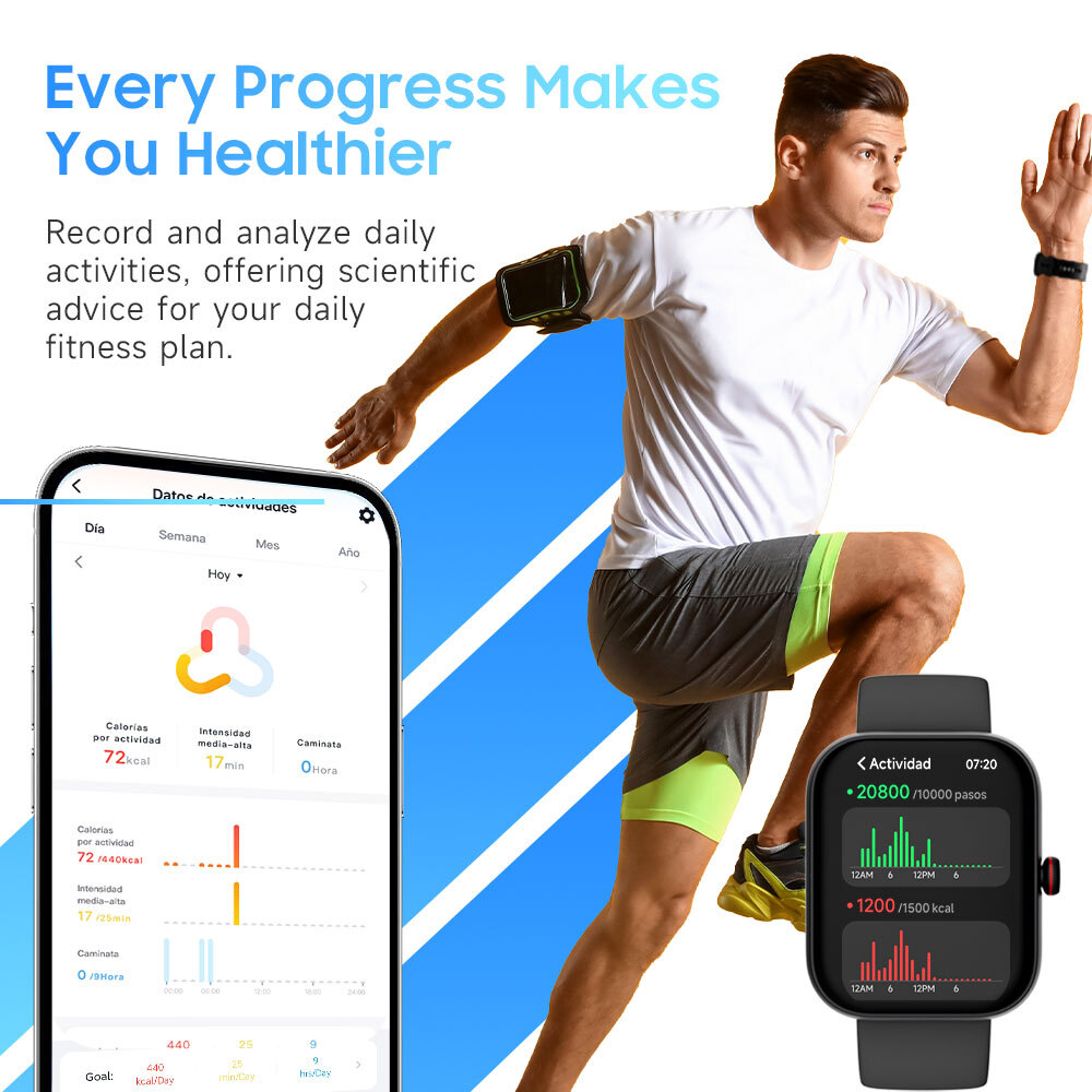 Smart Watch Men Women Fitness Tracker Heart Rate Watches for Android iOS iPhone