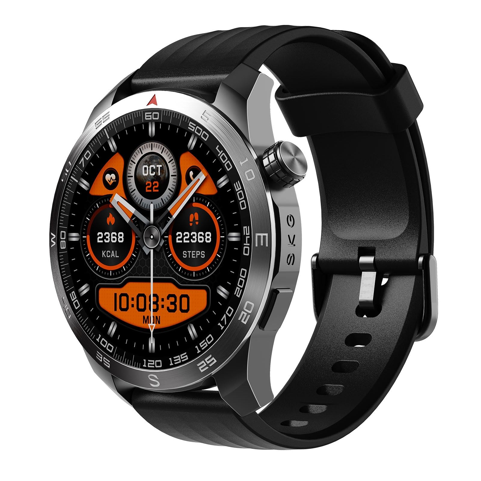 Skg Smart Watch For Men Women 1.43 Gps Built-In 100 Sports Magnetometer