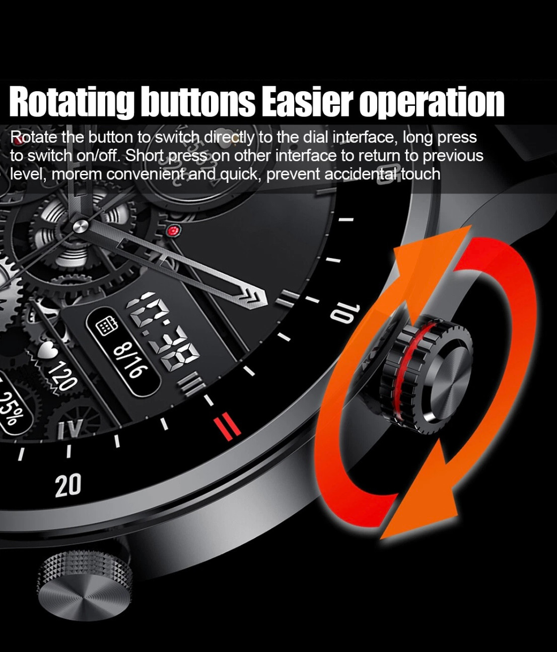Smart Watch For Men Bluetooth Call Fitness Tracker IP67 Waterproof iOS Android
