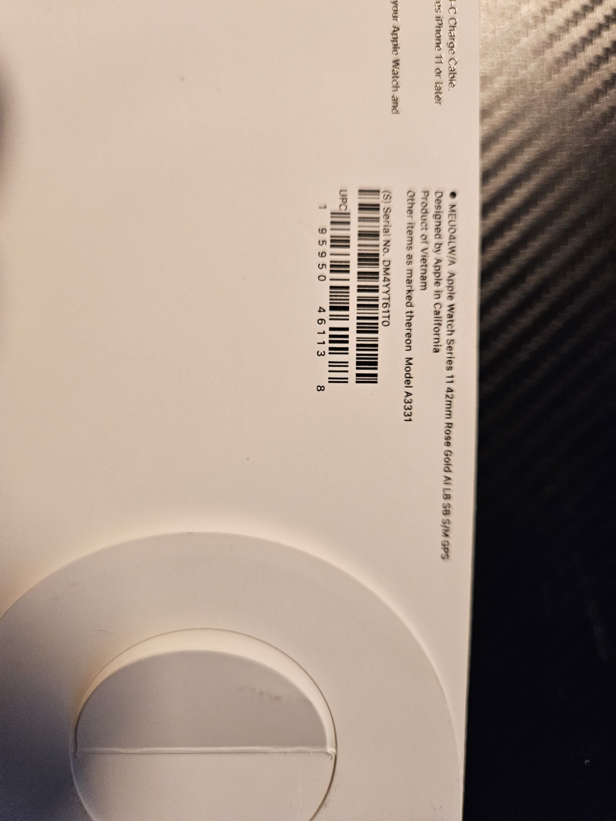 Apple Watch Series 11 42mm Rose Gold Aluminum, Light Blush S/M GPS 64GB