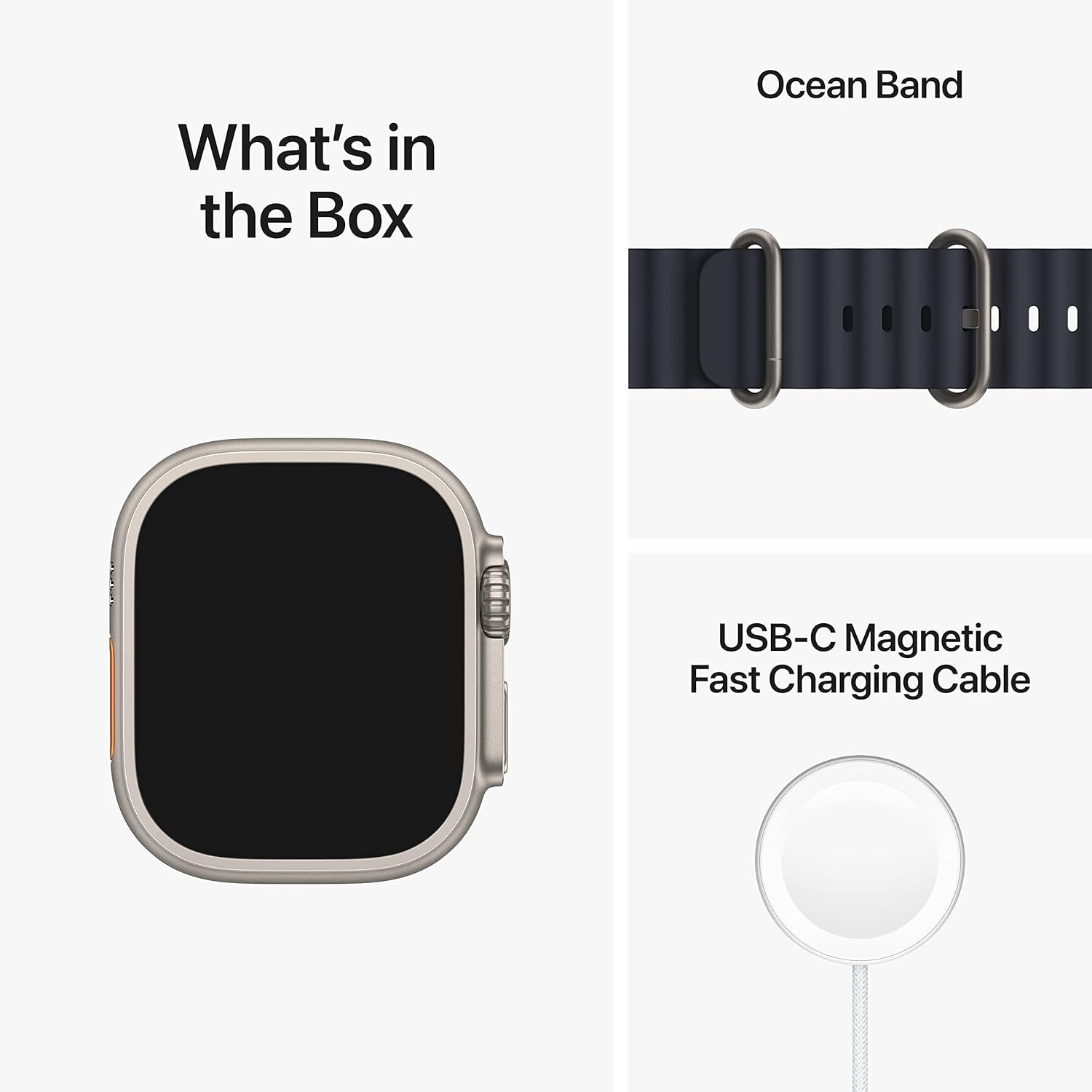 Apple Watch Ultra MQET3LL/A iOS Smartwatch AMOLED Display 49mm Titanium Case