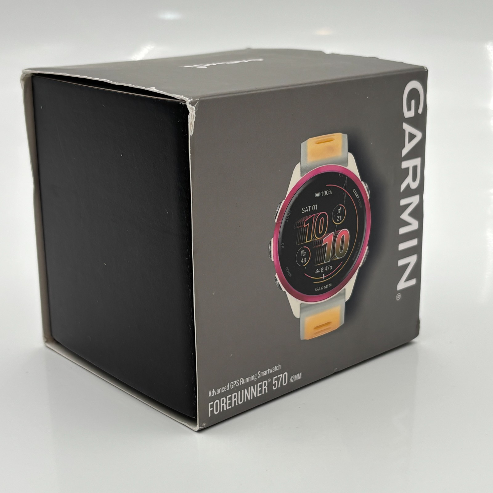 Garmin Forerunner 570 GPS 42mm Running Triathlon Watch Raspberry Aluminum New
