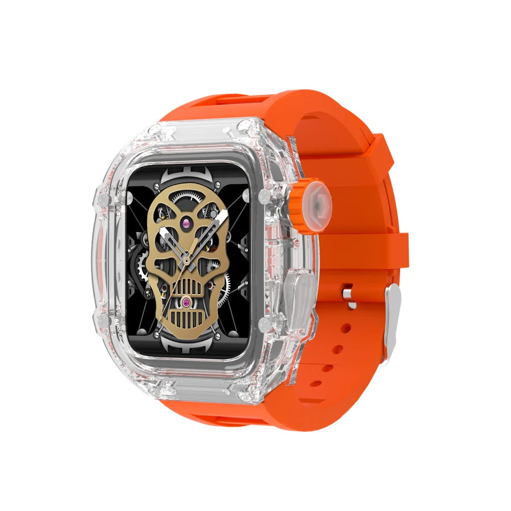 HD Transparent Smart Watch Rugged w/ Bluetooth Calling Fitness Health Tracker