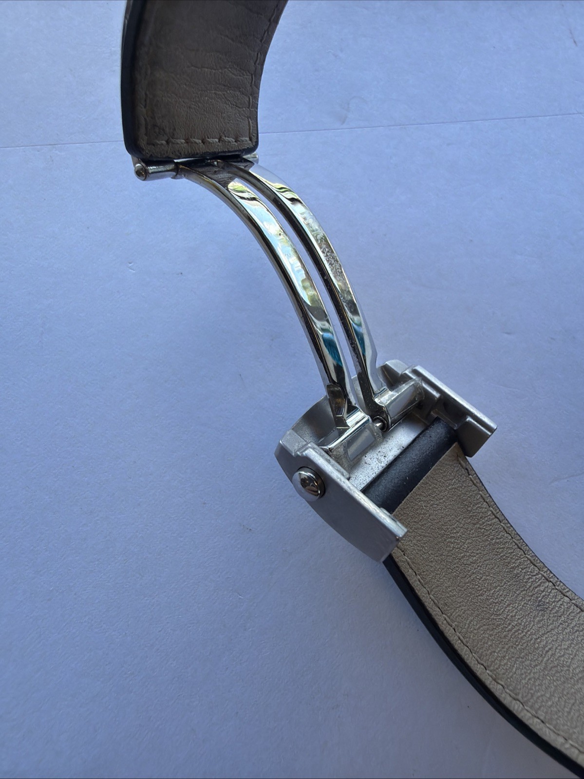 Montblanc Summit Smart Watch Stainless Steel Silver Case Black Leather Band