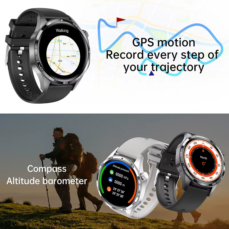5 PRO Smart Watch Men AMOLED HD Screen Bluetooth GPS NFC Health Smartwatches