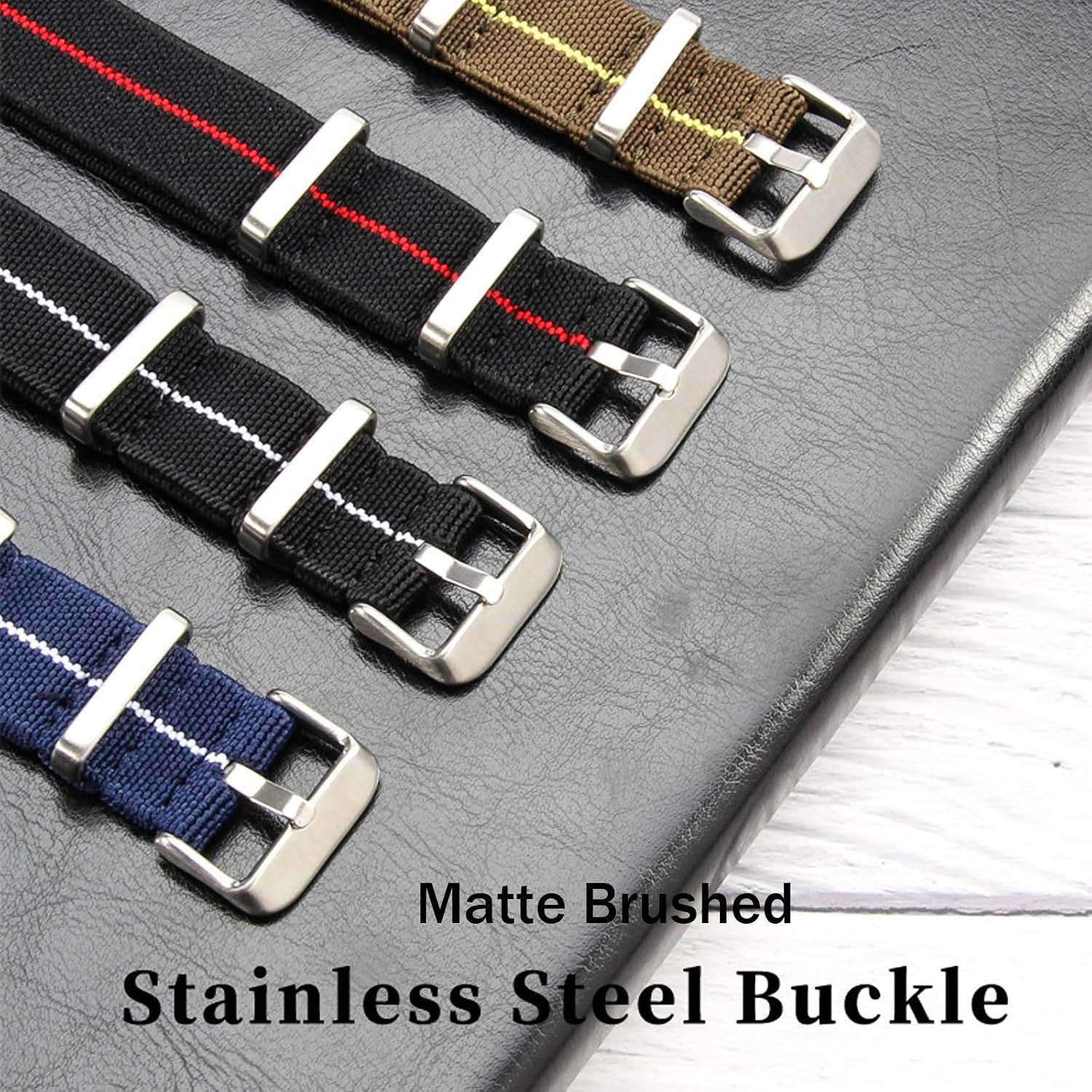 Case For Smartwatch 18mm 20mm 22mm Premium Striped Nylon One-Piece Strap