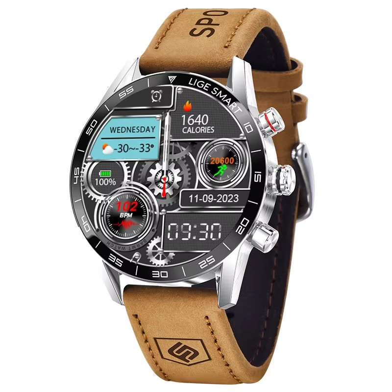 New Rugged GPS Smart Watch Men AMOLED HD Screen Heart Rate
