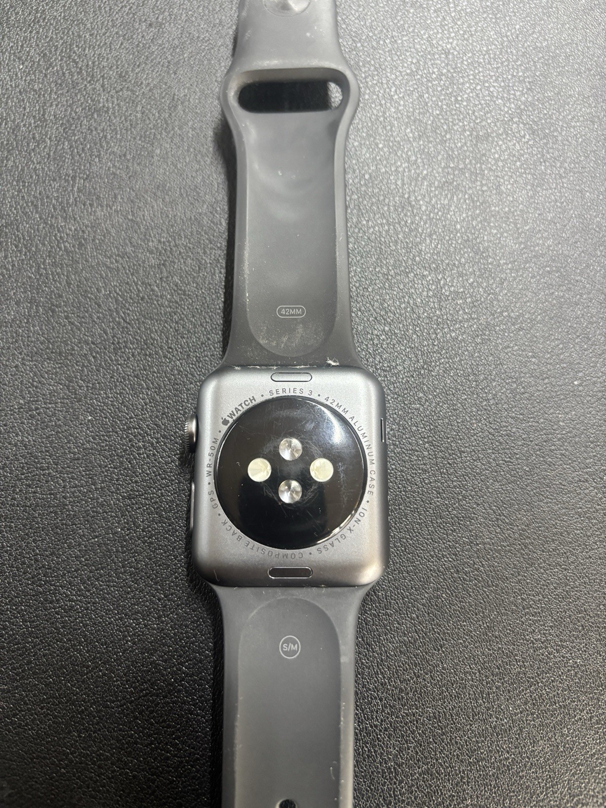 Apple Watch Series 3 42mm Stainless Steel + Composite Black Band GPS