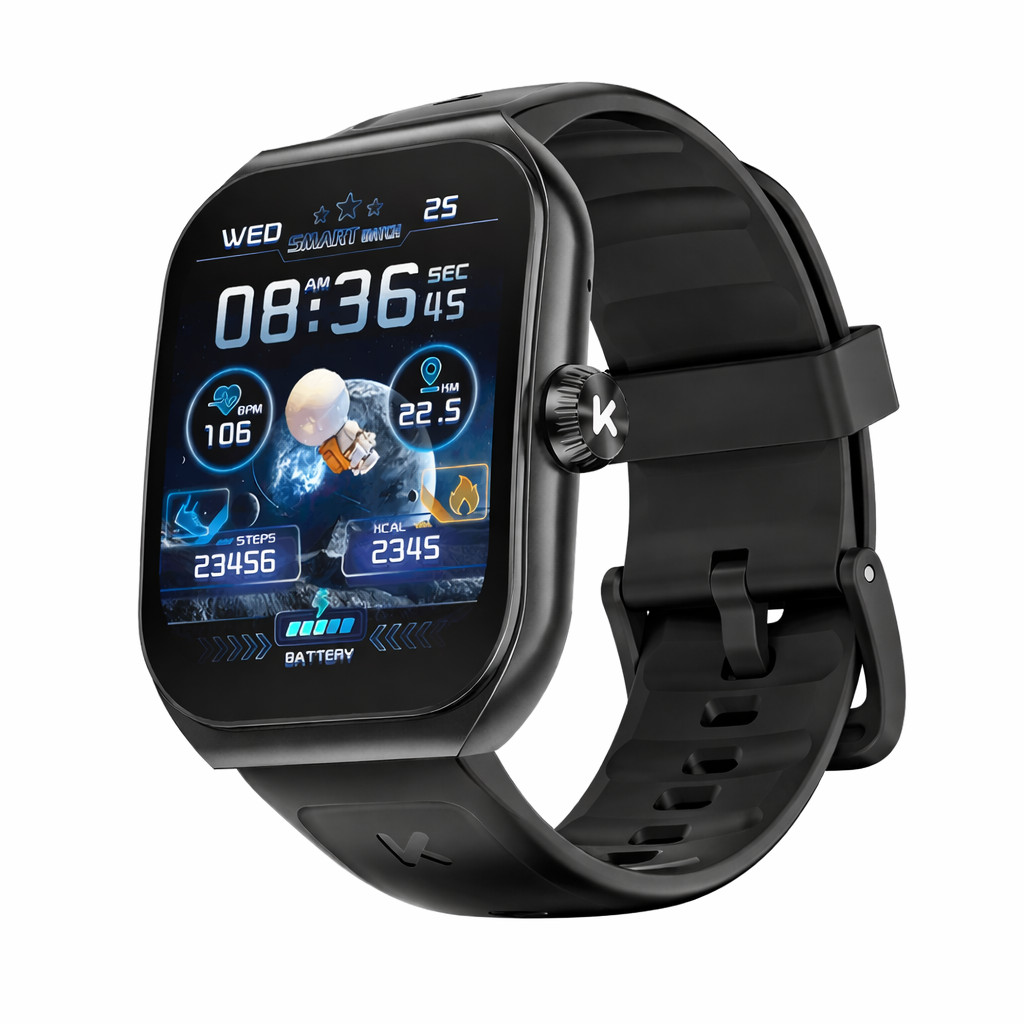 KUMI KU7 Smart Watch AMOLED Bluetooth Call NFC Fitness Tracker IP68 1.96″