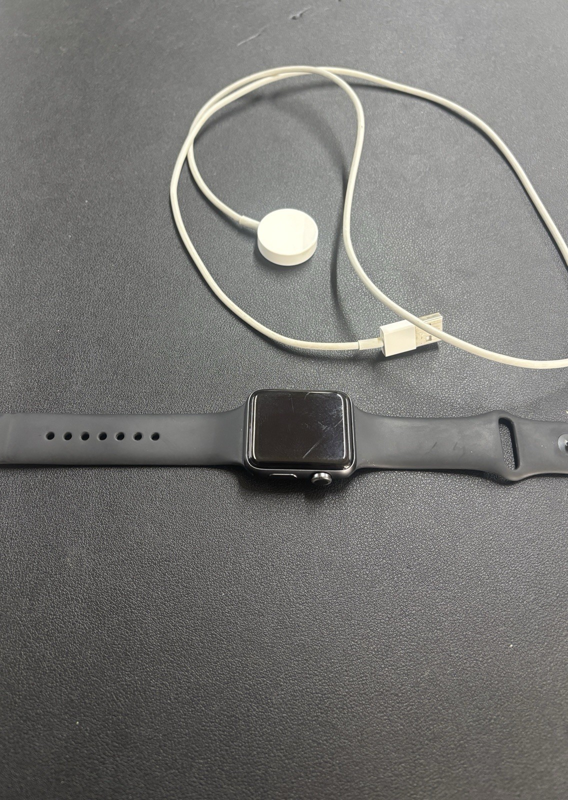 Apple Watch Series 3 42mm Stainless Steel + Composite Black Band GPS