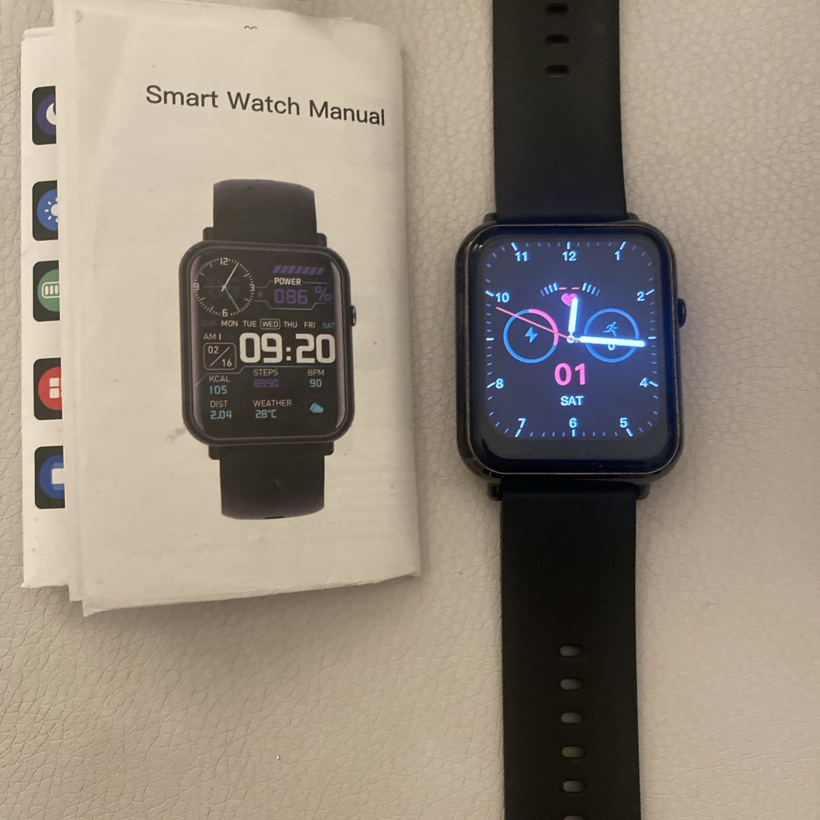 Smart Watch Black iPhone Android Compatible Bluetooth Free Ship!