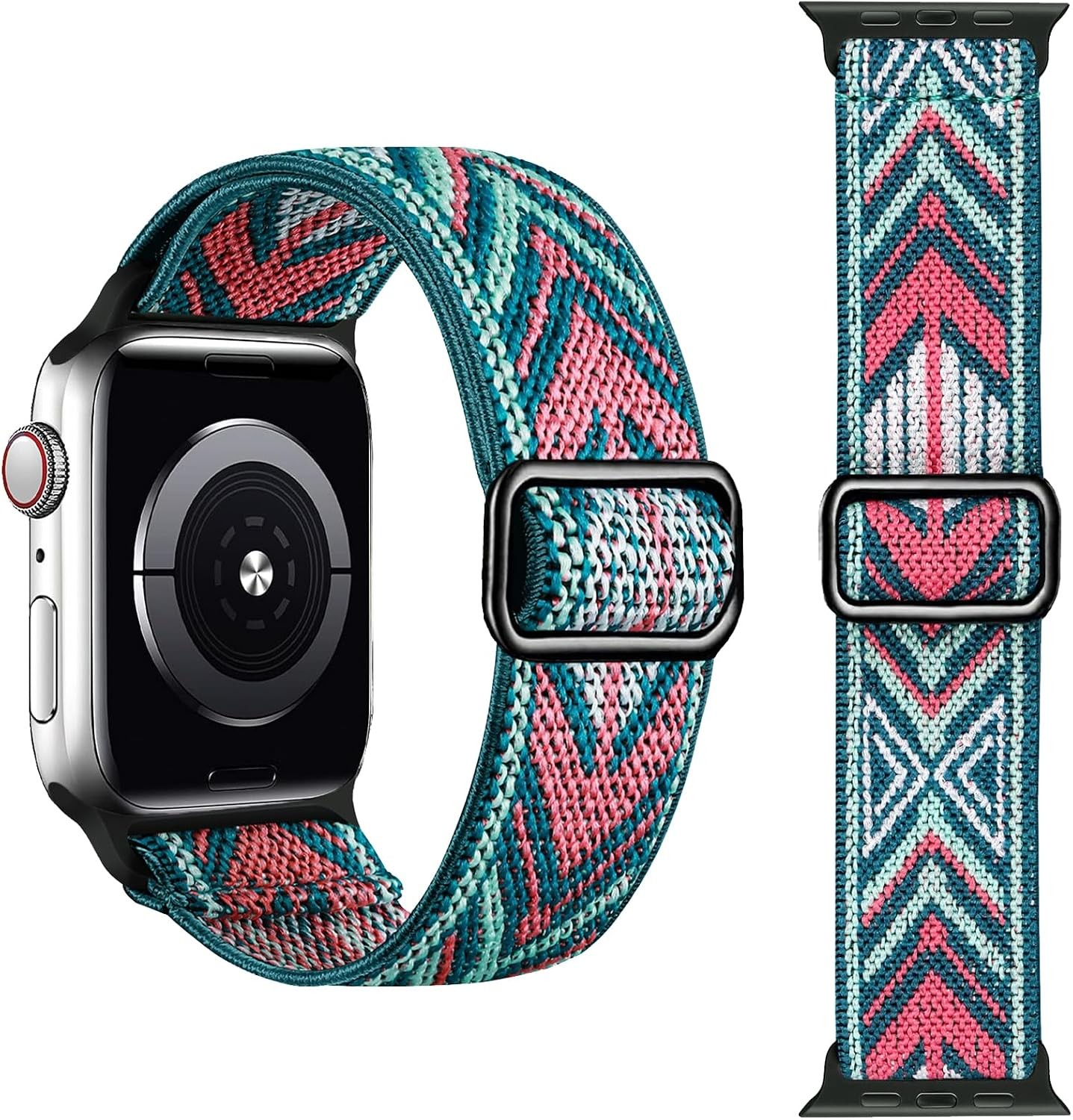 Stretchy Solo Loop Strap Compatible with Apple Watch 38mm 40mm Boho Band