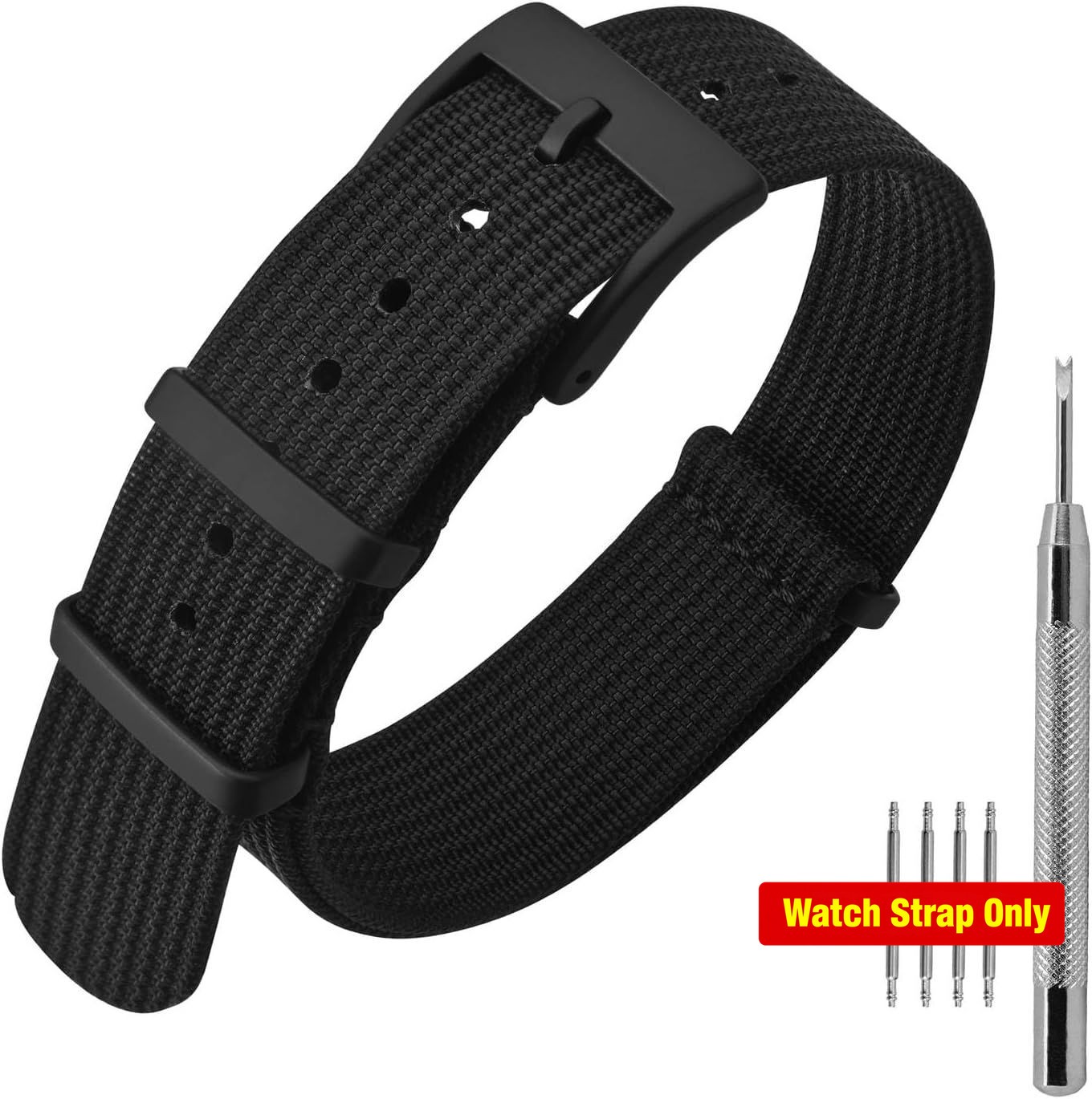 Nylon Strap Compatible with 16mm 18mm 20mm 22mm Military Watches Waterproof