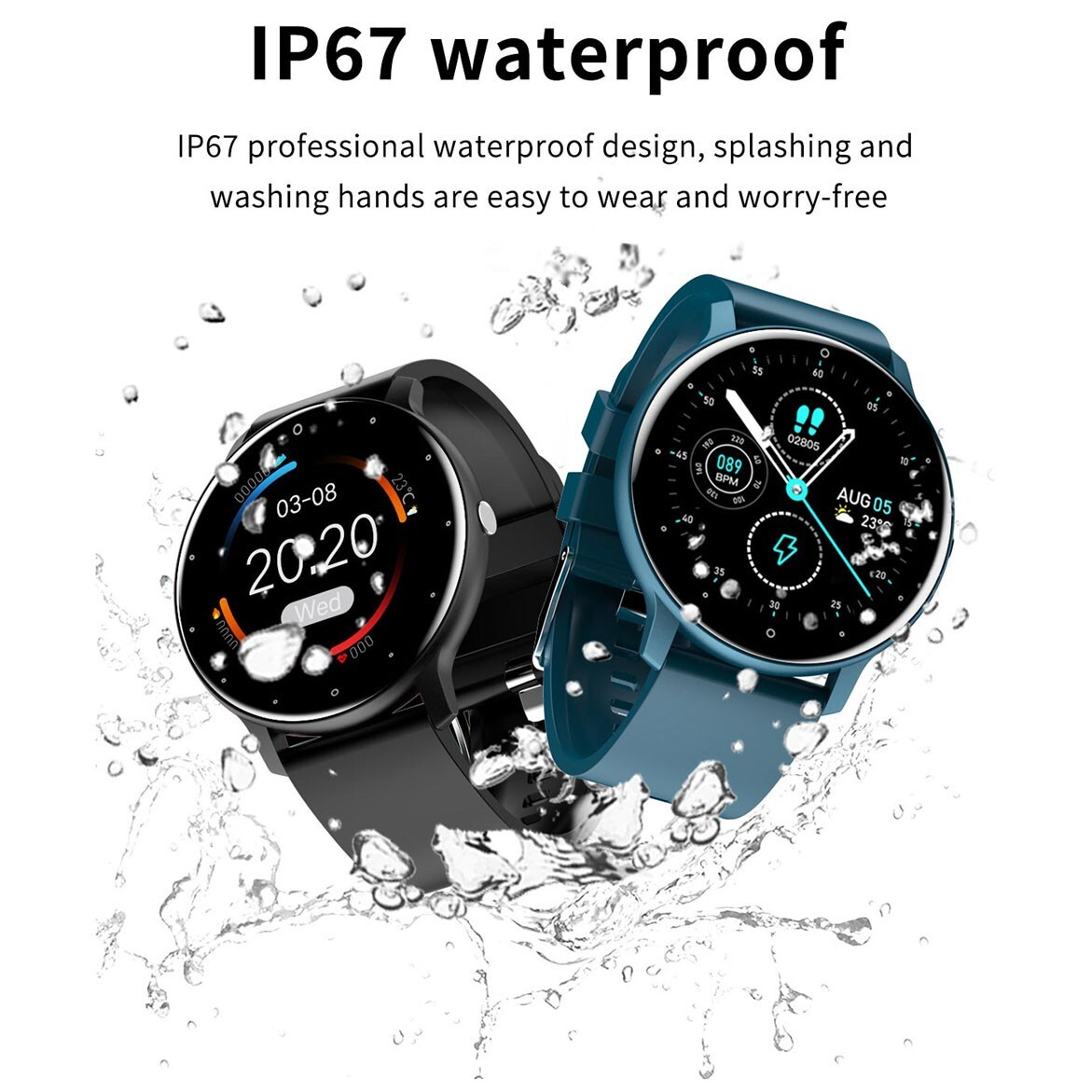 Smart Watch Blood Pressure Heart Rate Monitor Fitness Tracker For iOS Android
