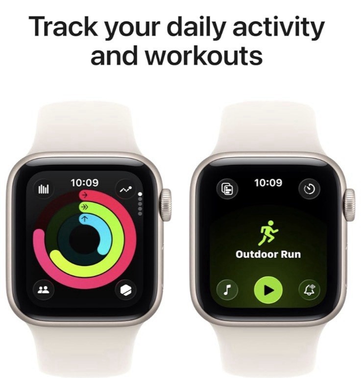 Apple Watch SE 3 40mm GPS Starlight Aluminum Case Starlight Sport Band S/M NEW!!