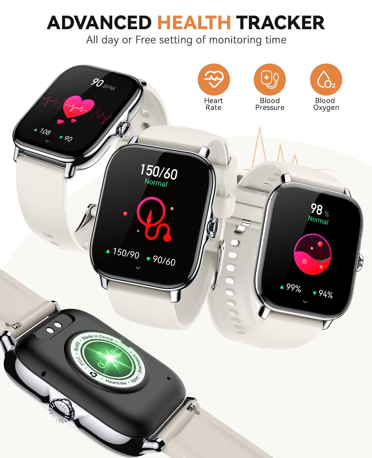 Smart Watch for Women Men- Answer/Make Call, 2025 IP68 1.91, Starlight
