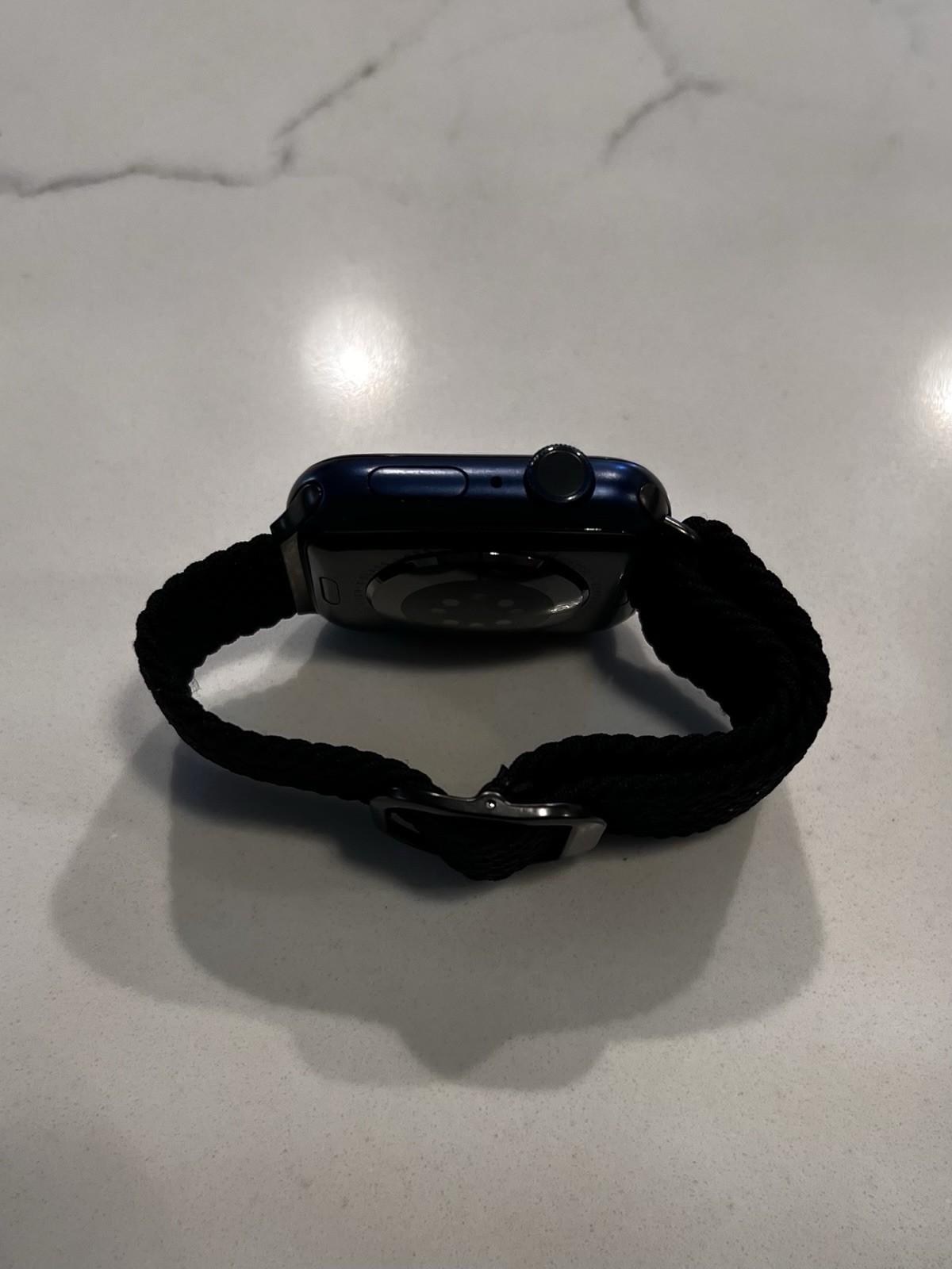 Apple Watch Series 6 – 44mm, GPS Blue Aluminum Case w/ Black Braided Loop A2292