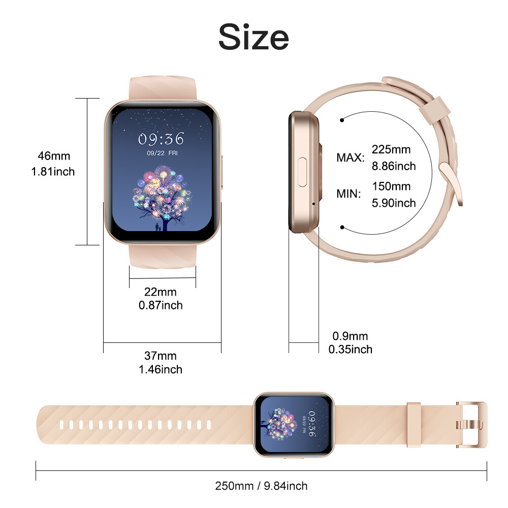 Smart Watch for Women Men Waterproof Watch Compatible with iPhone/Android Phones