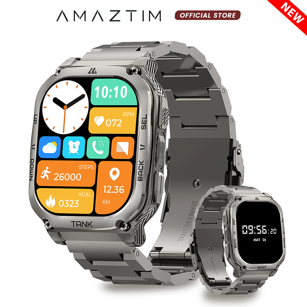 AMAZTIM Smart Watch 60 Days Extra-Long Battery 5ATM Waterproof Swimming Diving