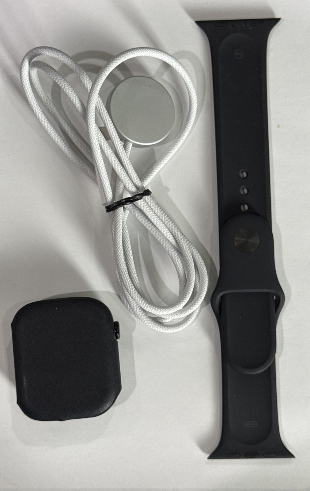 Apple Watch Series 11 46mm Jet Black Aluminum – Black Sport Band – New! No Box
