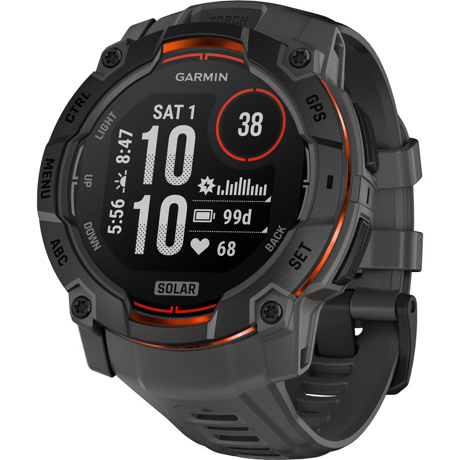 Garmin – Instinct 3 Solar GPS Smartwatch 50 mm Fiber-reinforced Polymer – Bla…