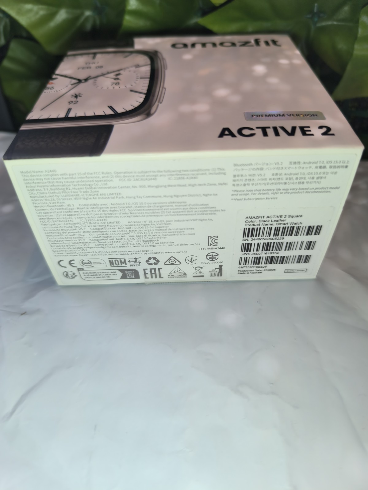 Amazfit Active 2 Premium Smart Watch (Square) 10 Day Battery,Sapphire Glass New