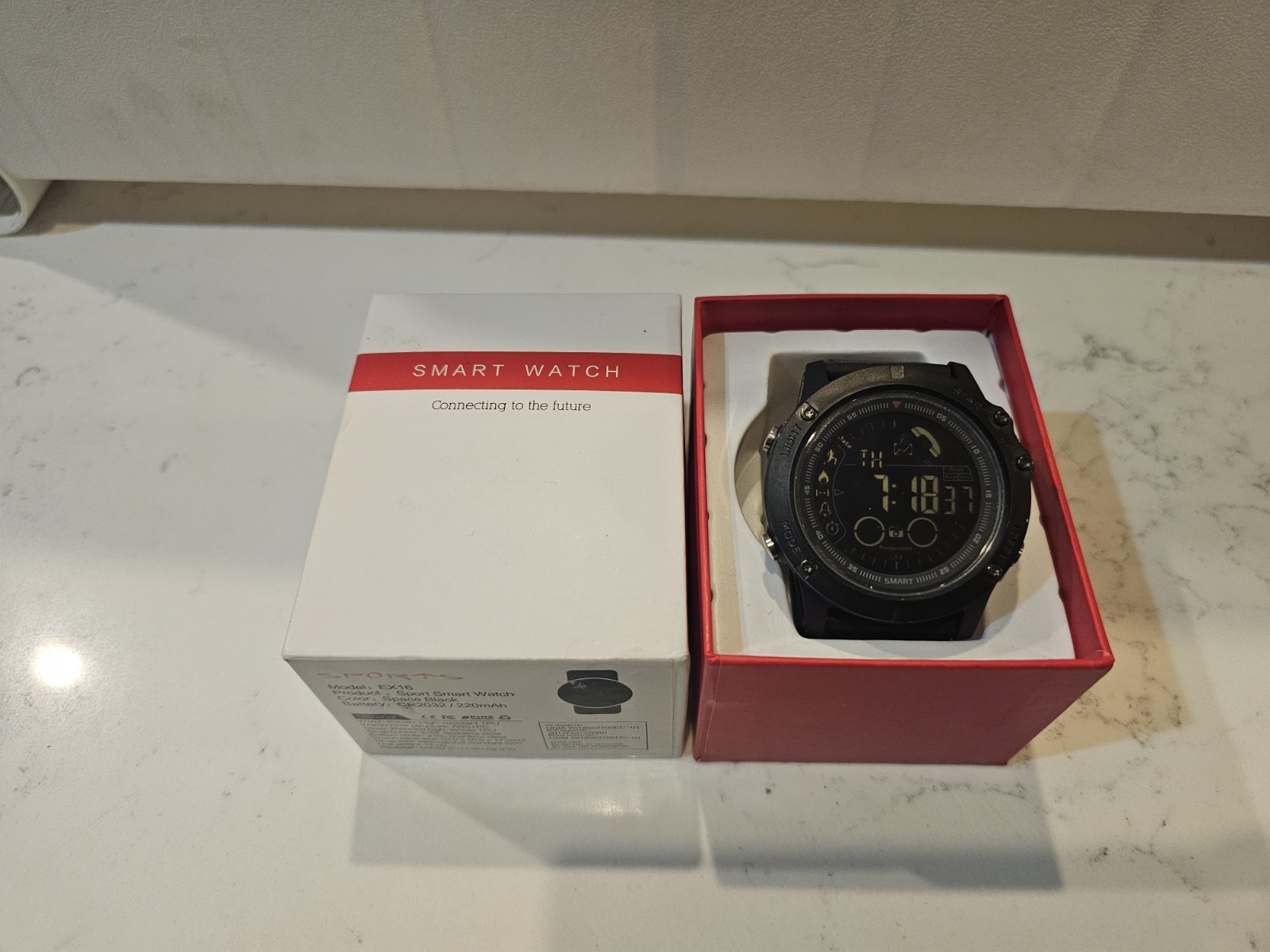 EX16 Waterproof Bluetooth Sport Smart Watch Phone Mate Pedometer